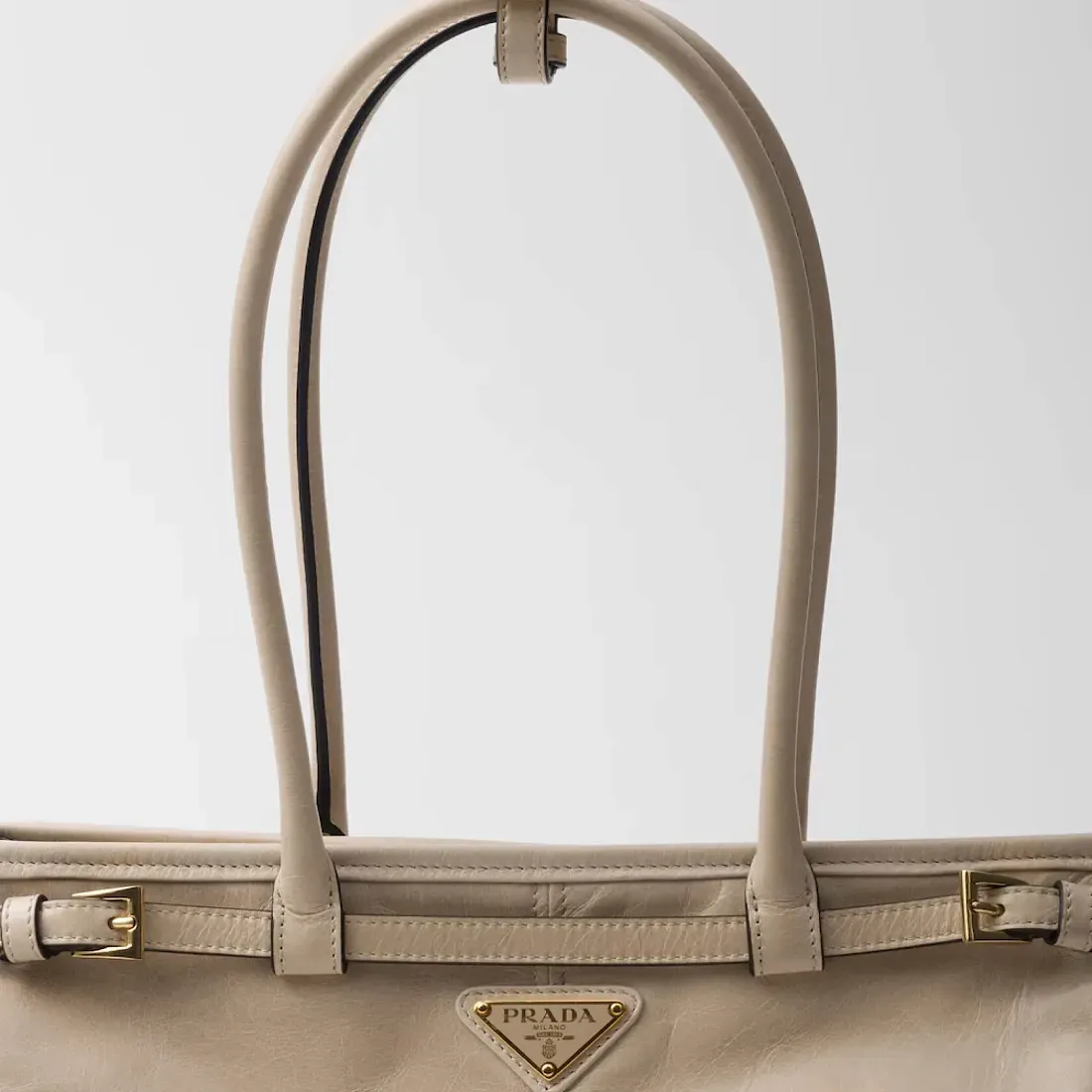 Prada Средняя кожаная сумка Travertine - фото 7