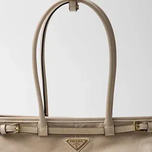 Prada Средняя кожаная сумка Travertine - фото 7
