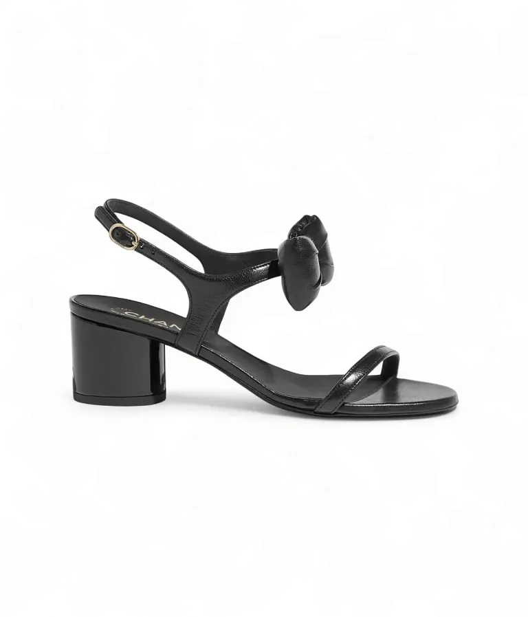 Кожаные сандалии Chanel Black - фото 1