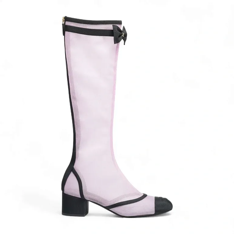 Сапоги Chanel Light Pink/Back - фото 1