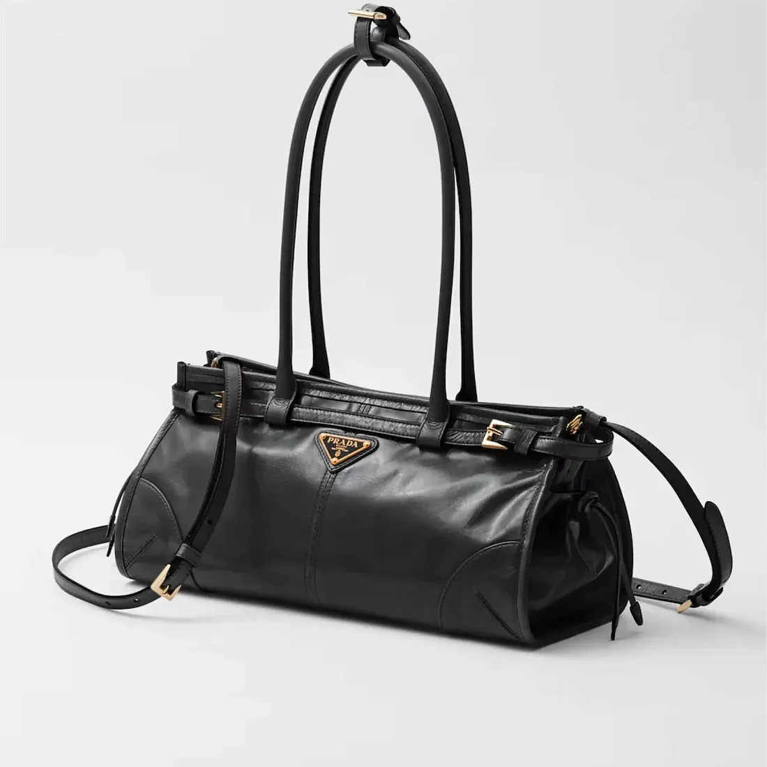 Prada Средняя кожаная сумка Black - фото 3