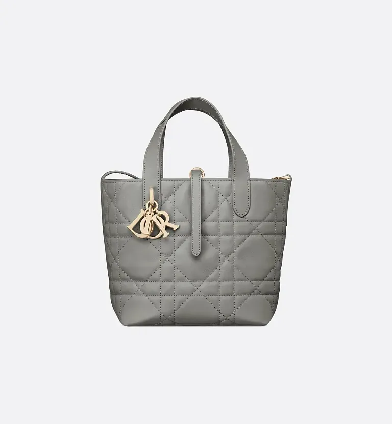 Вертикальная сумка-тоут Toujours маленького формата Dior Stone Gray - фото 1