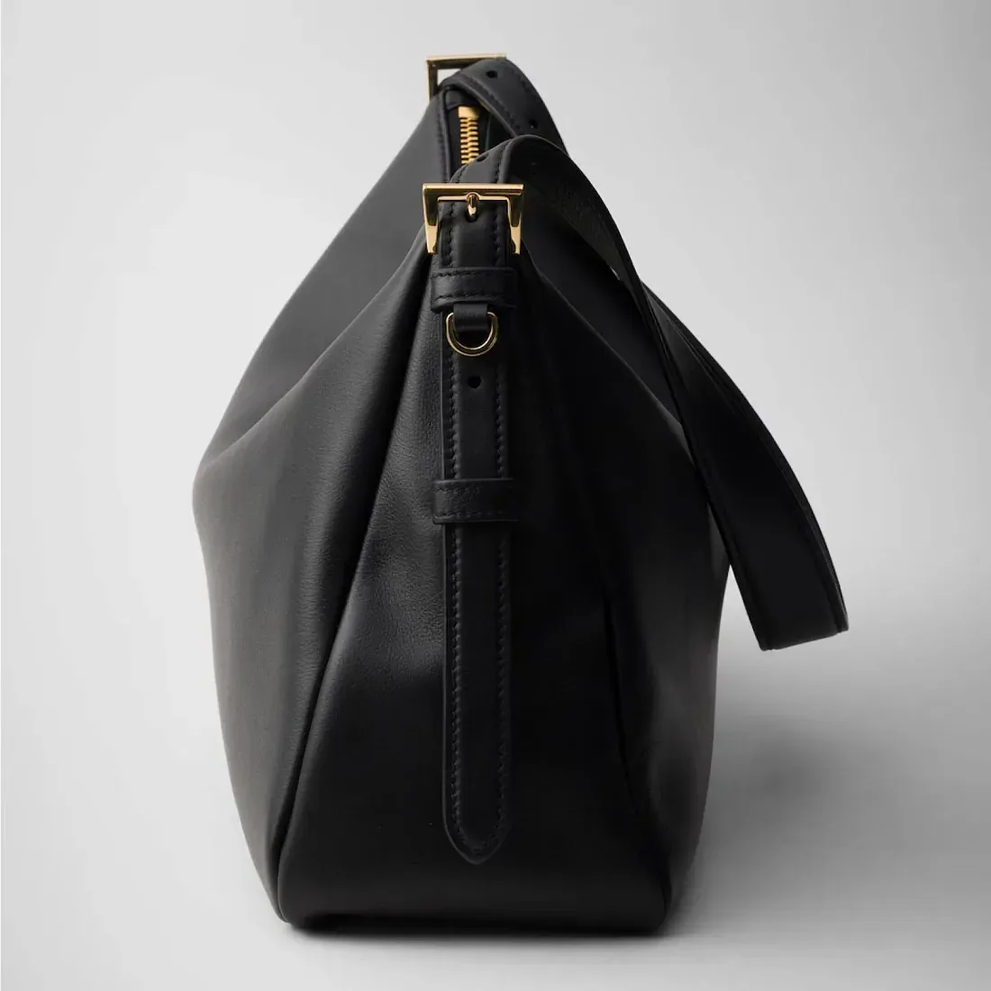 Prada Сумка на плечо Aimee Large из кожи Black - фото 8