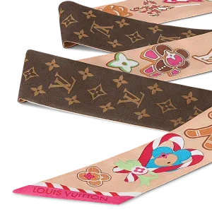 Louis Vuitton Шелковая лента Xmas Vivienne BB Brown - фото 2