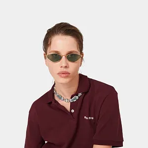 Miu Miu Солнцезащитные очки Water Green - фото 2