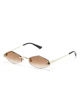 Cartier Солнцезащитные очки с ромбовидным узором Panthere Golden brown - фото 1