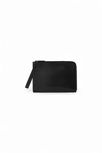 The Row Сумка Medium Portfolio Wristlet Black из кожи Black - фото 1