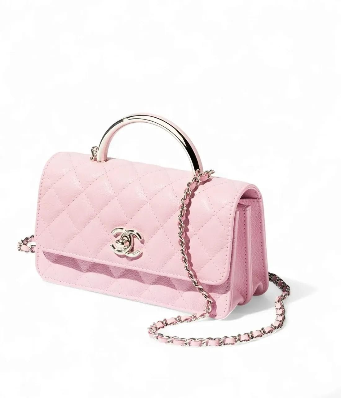 Chanel Клатч с цепью Light Pink - фото 2