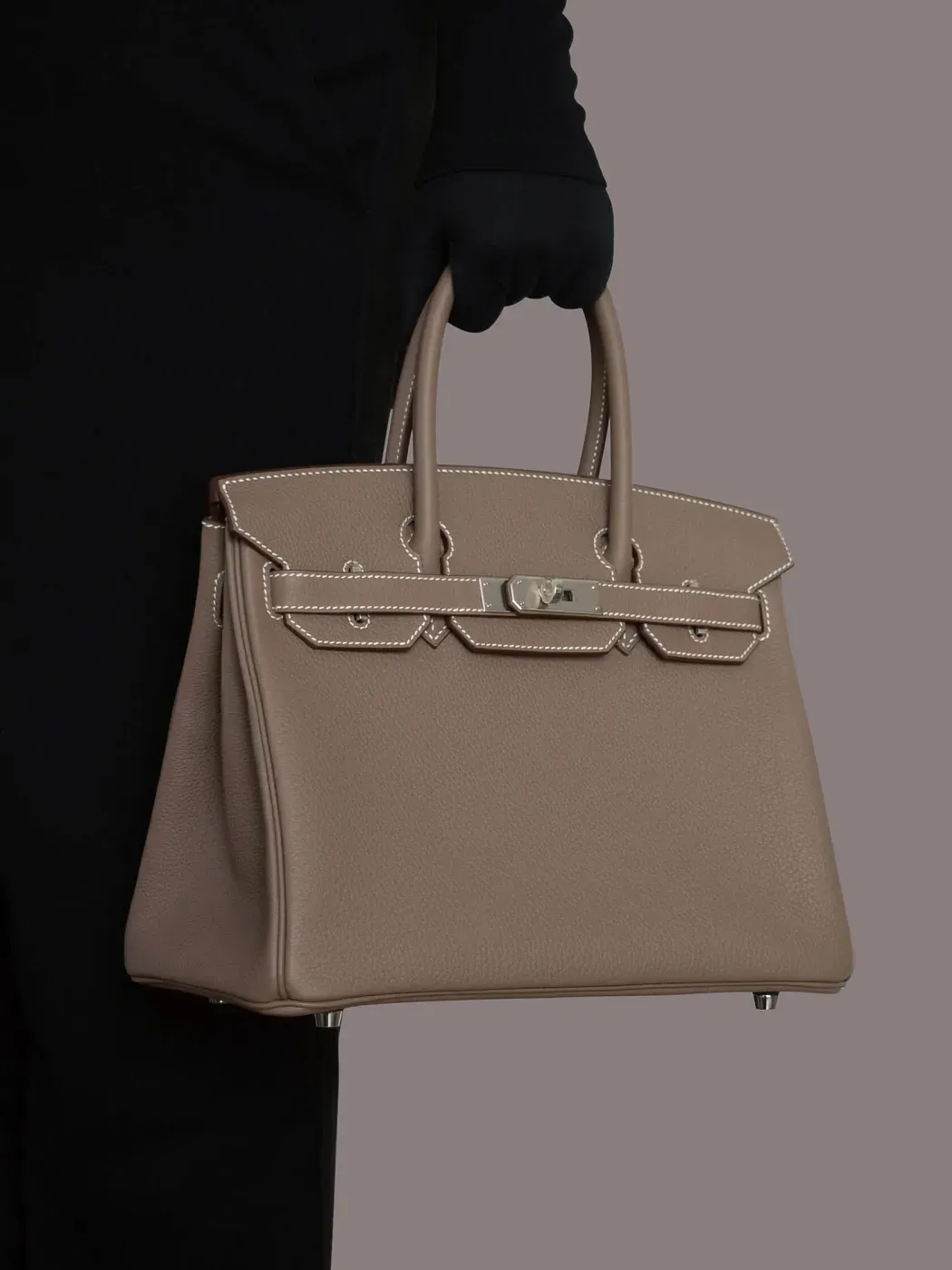 Hermès Cумка Birkin 30 Etoupe Togo Palladium Hardware - фото 2