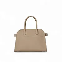 The Row Сумка Soft Margaux 10 из кожи Dark Taupe - фото 1