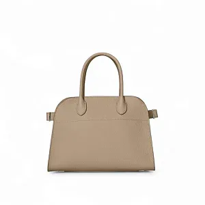 The Row Сумка Soft Margaux 10 из кожи Dark Taupe - фото 1