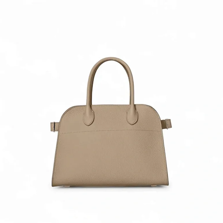 Сумка Soft Margaux 10 из кожи The Row Dark Taupe - фото 1