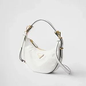 Prada Сумка на плечо Arque из лакированной кожи naplak White - фото 3