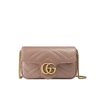 Gucci Мини-сумка GG Marmont Dusty Pink - фото 1