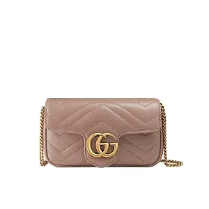 Gucci Мини-сумка GG Marmont Dusty Pink - фото 1
