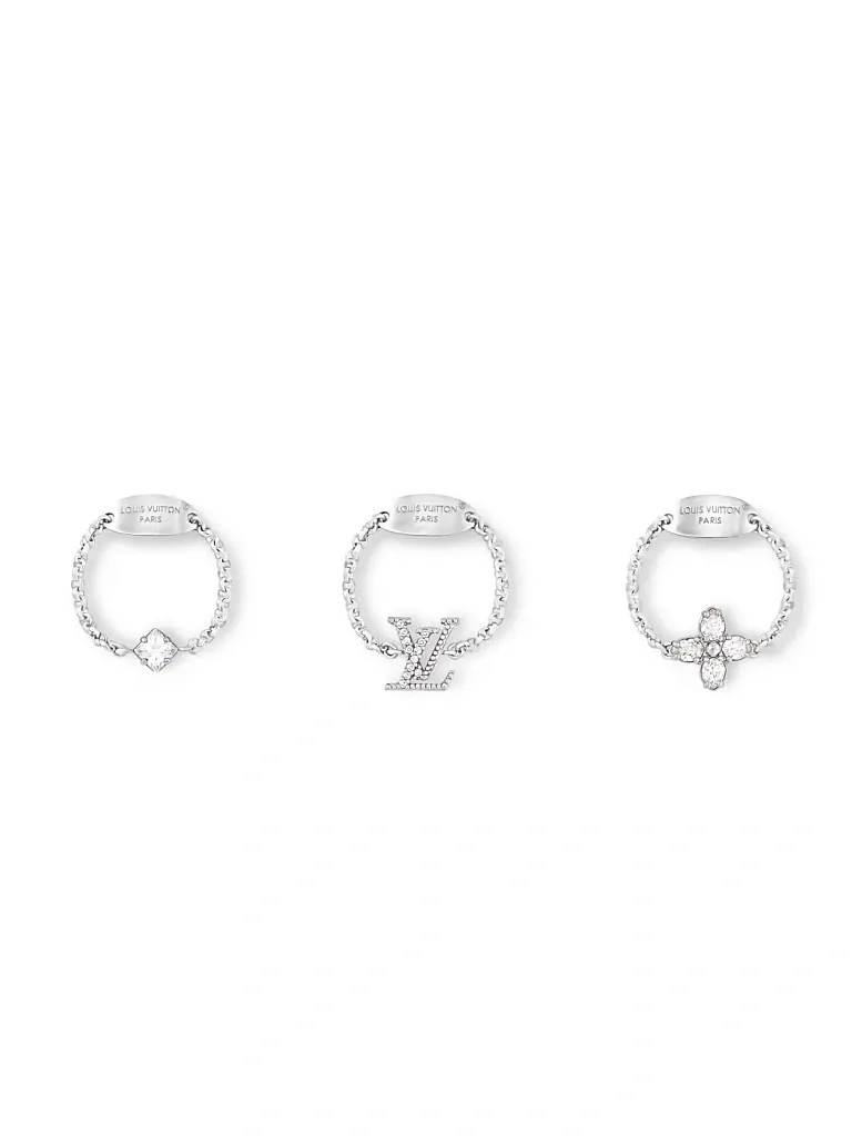 Набор из 3 колец Lady Louis Vuitton Palladium - фото 1
