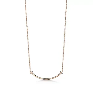 Tiffany & Co. Подвеска T Smile Small Pendant with Diamonds Yellow Gold - фото 1