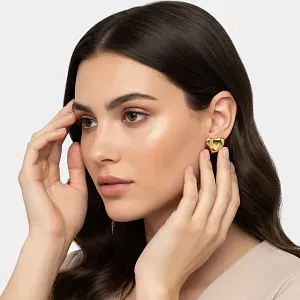 Tiffany & Co. Серьги Elsa Peretti Full Heart Earrings Gold - фото 2