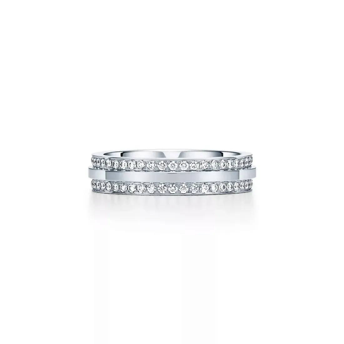 Tiffany & Co. Кольцо T Narrow Diamond Pave Ring Yellow Gold - фото 3