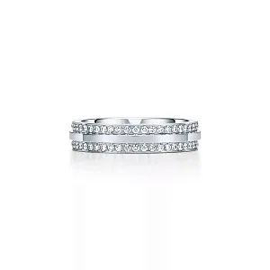 Tiffany & Co. Кольцо T Narrow Diamond Pave Ring Yellow Gold - фото 3