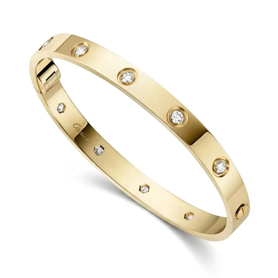Cartier Браслет Love single-screw closure, classic model, 10 diamonds - фото 5