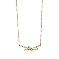 Tiffany & Co. Подвеска Knot Pendant with Diamonds Yellow Gold - фото 1