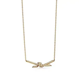 Tiffany & Co. Подвеска Knot Pendant with Diamonds Yellow Gold - фото 1