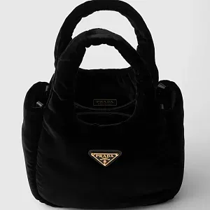 Prada Мини-сумка из вельвета с мягкой подкладкой - фото 7
