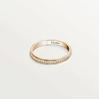 Cartier Обручальное кольцо с бриллиантовым паве D Amour 2,3 мм Rose Gold - фото 1