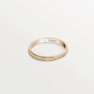 Cartier Обручальное кольцо с бриллиантовым паве D Amour 2,3 мм Rose Gold - фото 1