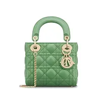 Dior Сумка Lady cannage lambskin мини-формата Jade Green - фото 1