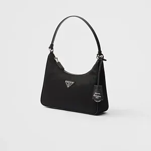 Prada Mини-сумка из Re-Nylon и сафьяновой кожи Re-Edition 2005 Pale Blue - фото 9