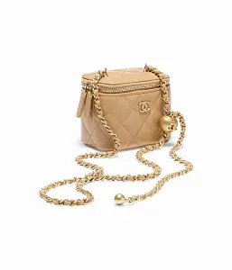 Chanel Косметичка с цепочкой Beige - фото 2