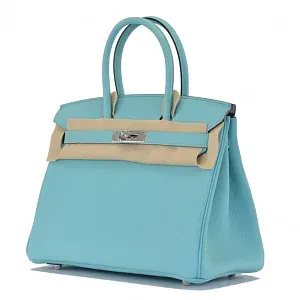Hermès Birkin 30 Blue Atoll Togo PHW - фото 6
