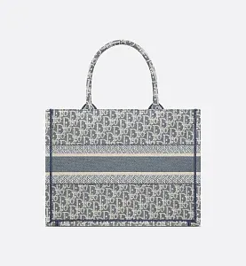 Dior Сумка Book Tote oblique chambray среднего формата - фото 4
