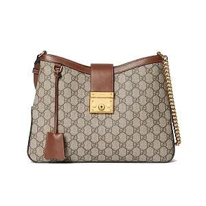 Gucci Сумка с замком GG Brown - фото 1