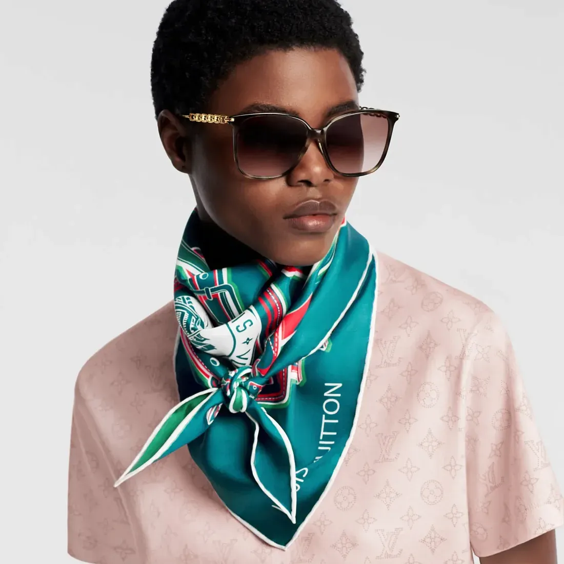 Louis Vuitton Треугольный платок All That Strap Blue - фото 2