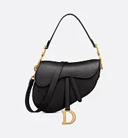 Dior Сумка Saddle с ремнем Black - фото 1