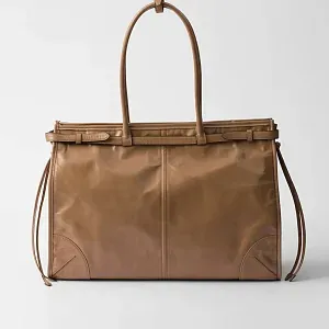 Prada Сумка большого размера из кожи Pale Pink - фото 5