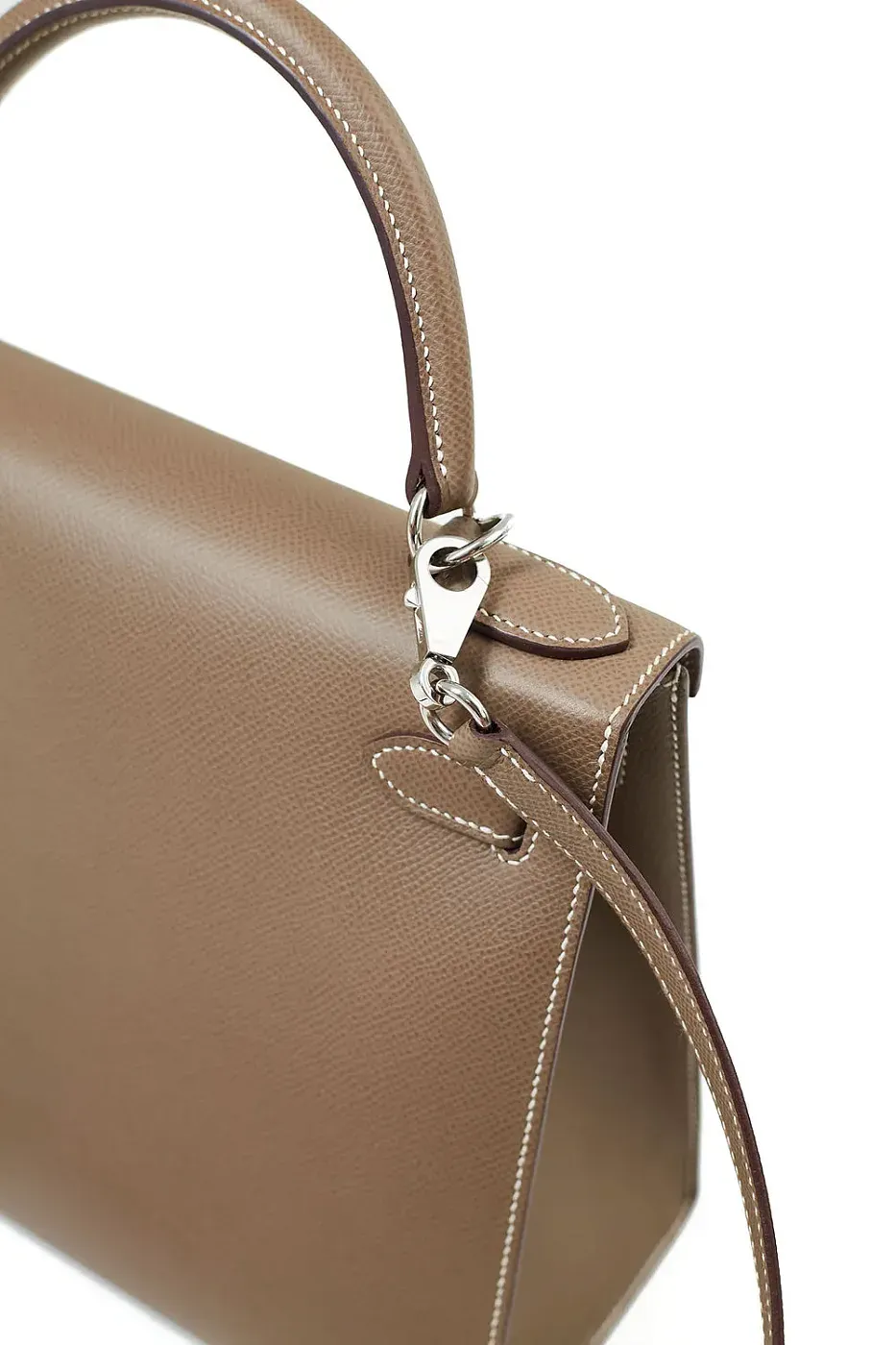Hermès Kelly 28 Etoupe Epsom PHW Preloved - фото 9