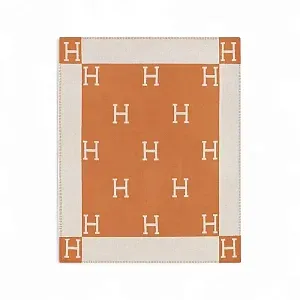 Hermès Плед Avalon Ecru / Potiron - фото 1