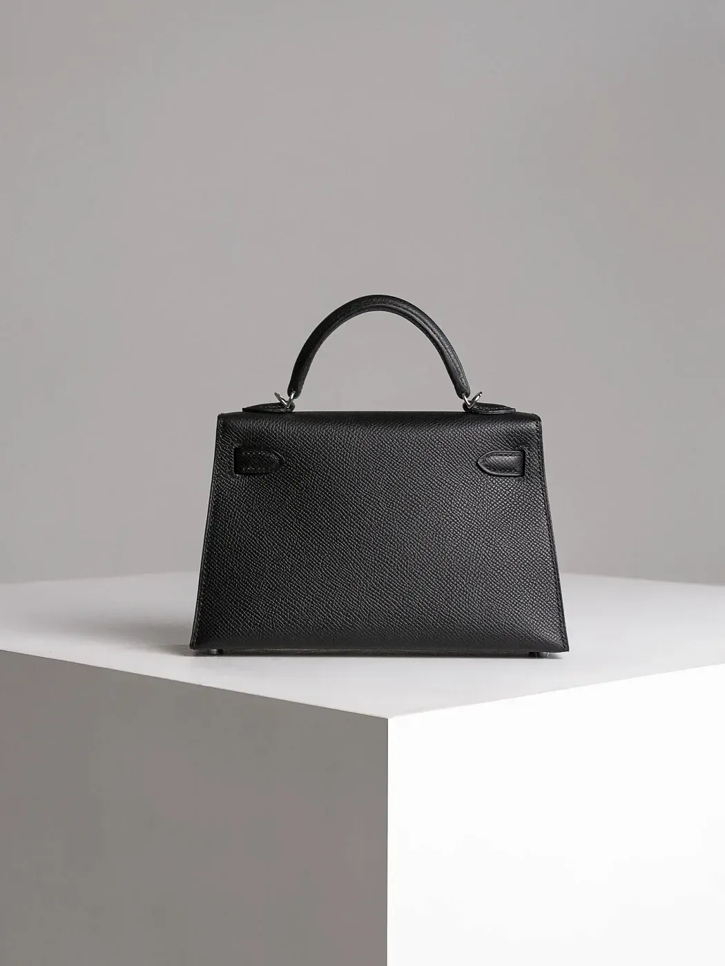 Hermès Сумка Kelly Mini 20 Black Epsom Palladium Hardware - фото 5