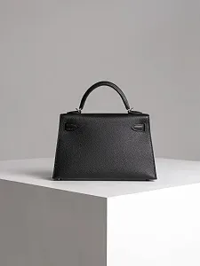 Hermès Сумка Kelly Mini 20 Black Epsom Palladium Hardware - фото 5