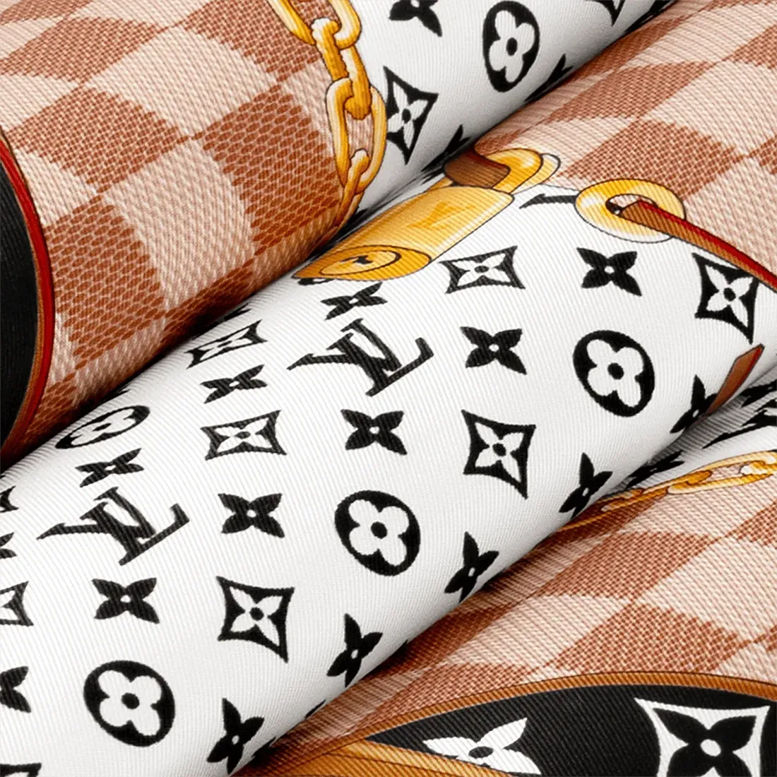 Louis Vuitton Платок-каре Flower And Straps 90 White - фото 3
