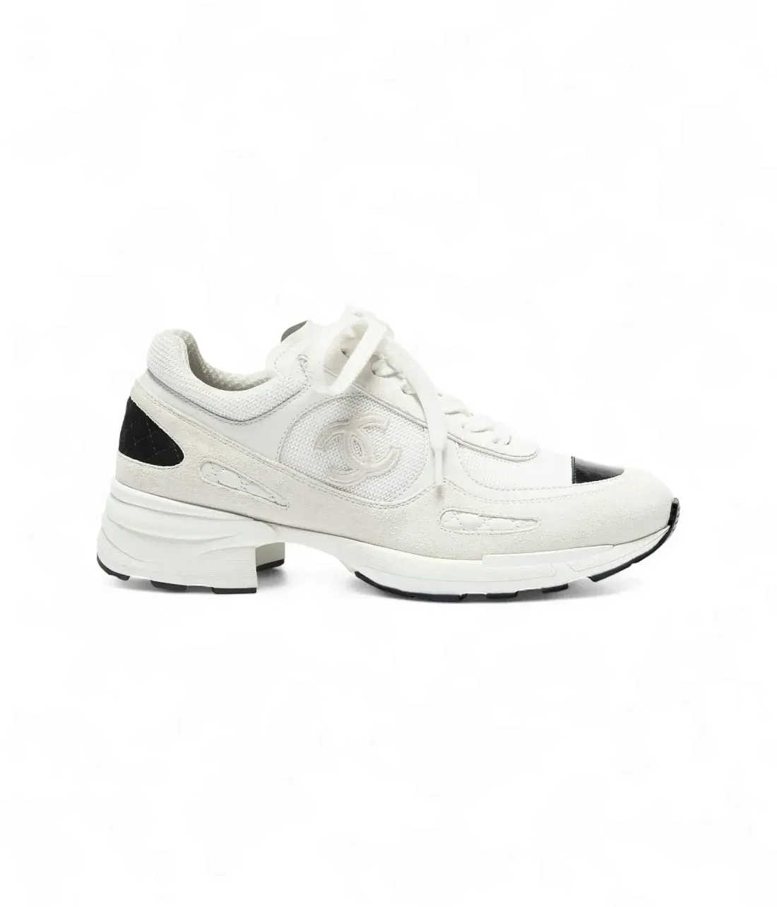 Chanel Тканевые кроссовки White / Black - фото 3