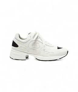 Chanel Тканевые кроссовки White / Black - фото 1