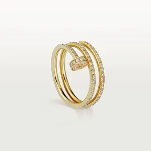Cartier Двойное кольцо с бриллиантовым паве Juste Un Clou Yellow Gold - фото 1