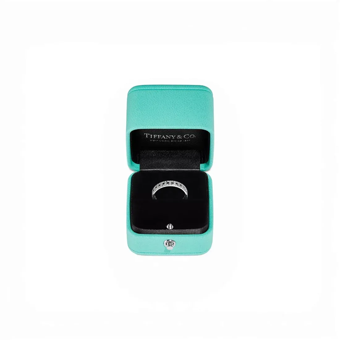 Tiffany & Co. Обручальное кольцо T True Narrow Ring in White Gold with Pave Diamonds - фото 5
