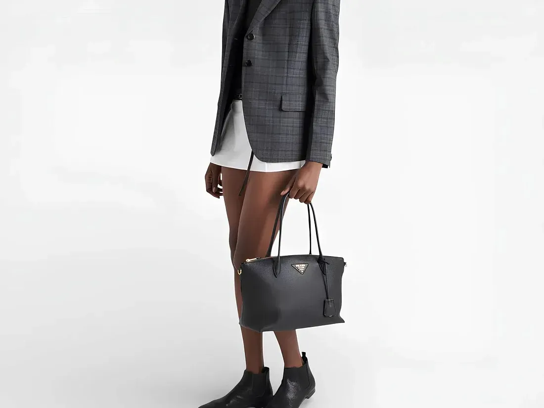 Prada Сумка-тоут большая Black - фото 2