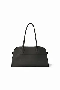 The Row Сумка Margaux Shoulder 12 Black из кожи - фото 1